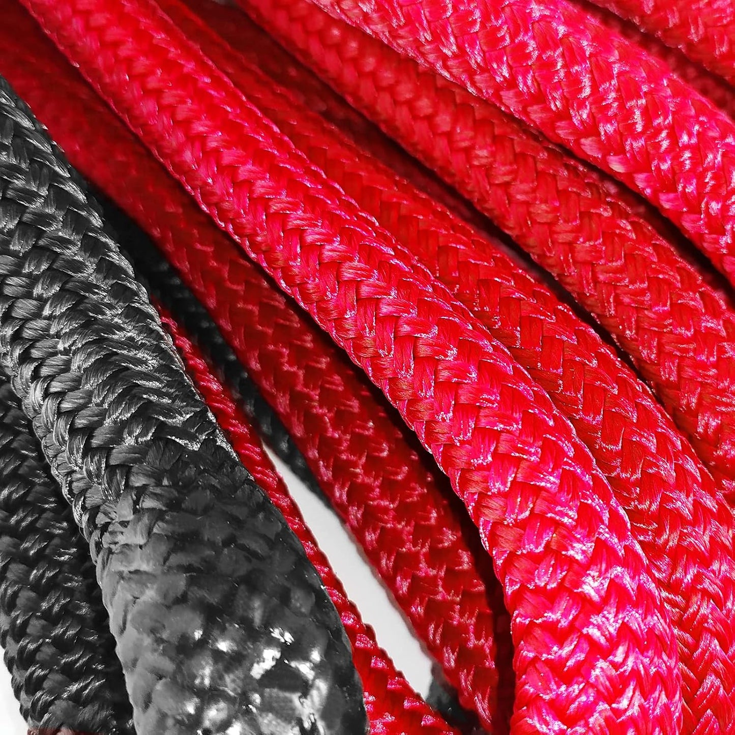 KING-PRO Kinetic Recovery Rope 1“x30' Towing Rope 48,000lbs Breaking Strength 100% Nylon Made Heavy Duty Offroad Snatch Strap 30% Elasticity for Full-Size Truck Large SUVs Offroad Vehicels (Red)