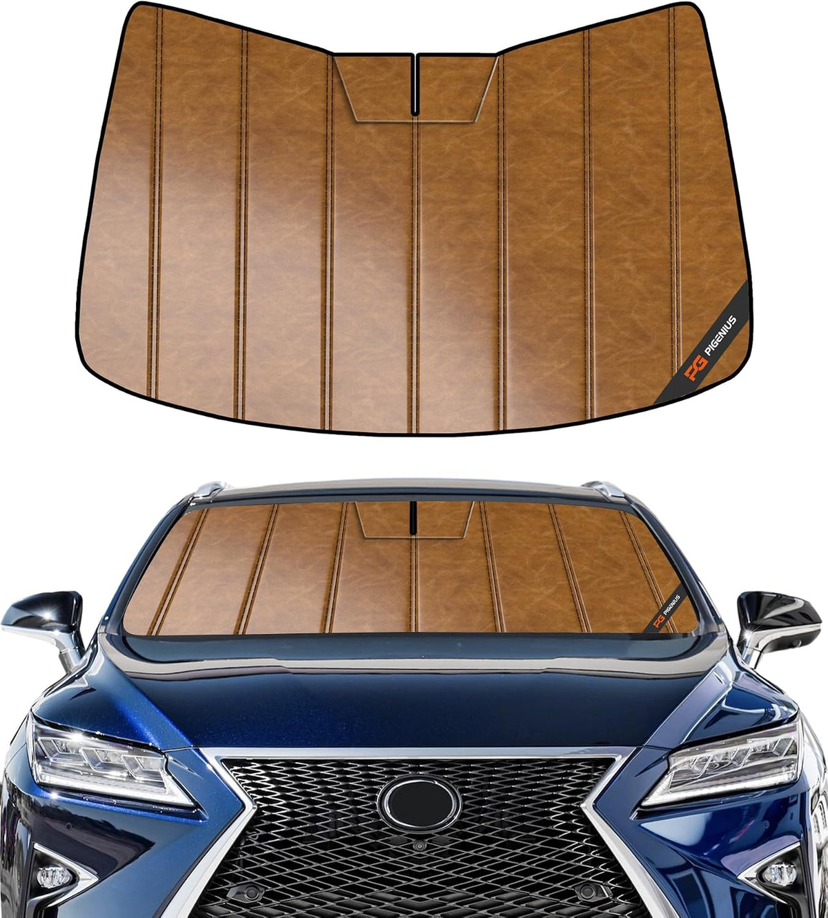 Pigenius Windshield Sun Shade for Lexus RX350/RX450h 2010-2015 Front Window Sunshade - AstraGuard