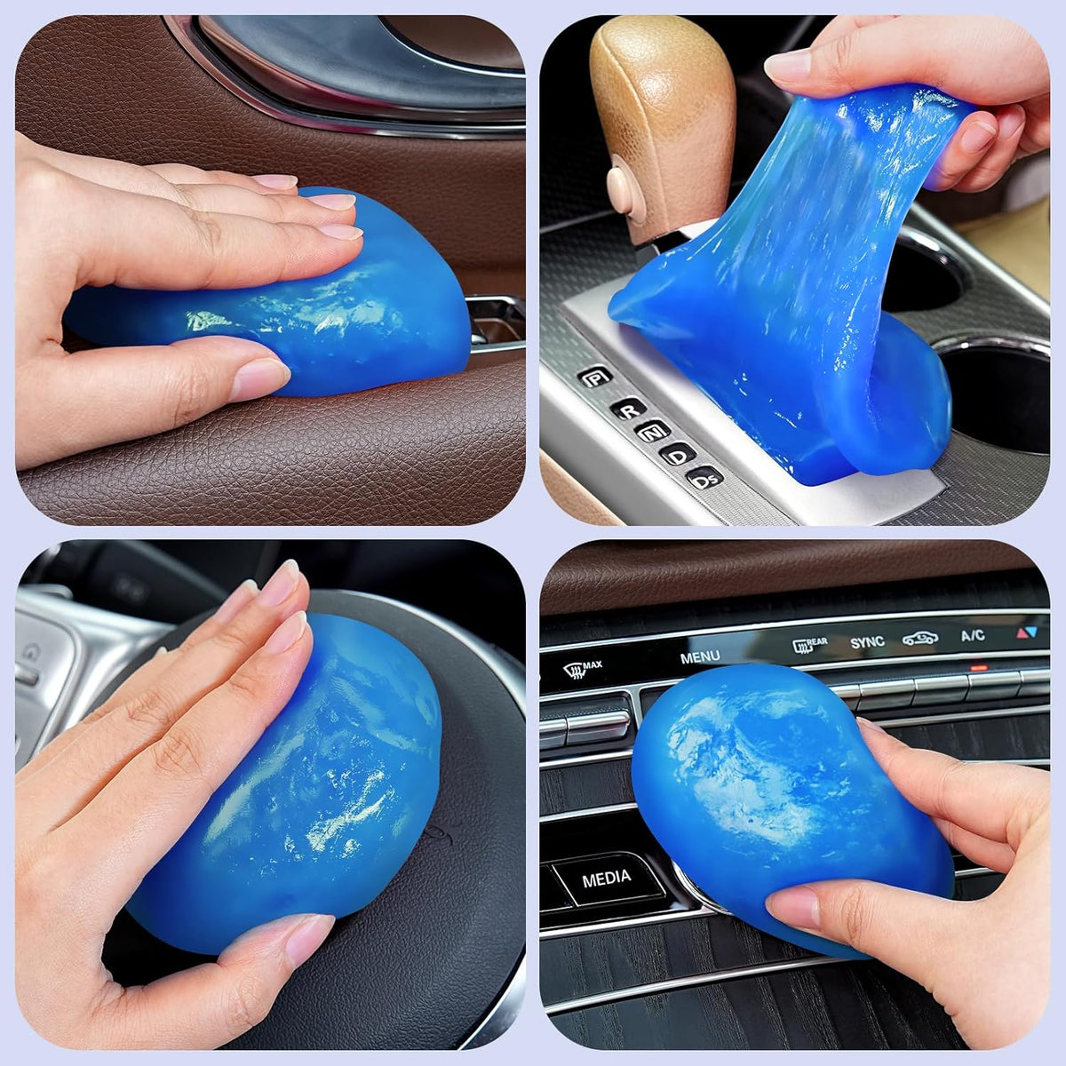 TeSabMi Car Cleaning Gel Car Cleaning Putty Car Putty Car Interior Cleaner Car Slime Car Detailing Kit Car Accessories Gifts for Dad Men Him Women Stocking Stuffers Pink