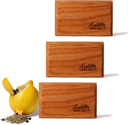 Drift Car Air Freshener - The Original Wood Air Freshener - Car Odor Eliminator - Long Lasting Scent - Metal Clip - Essential Oils - Clean Ingredients - Variety 3 Pack Refill - NO CLIP INCLUDED