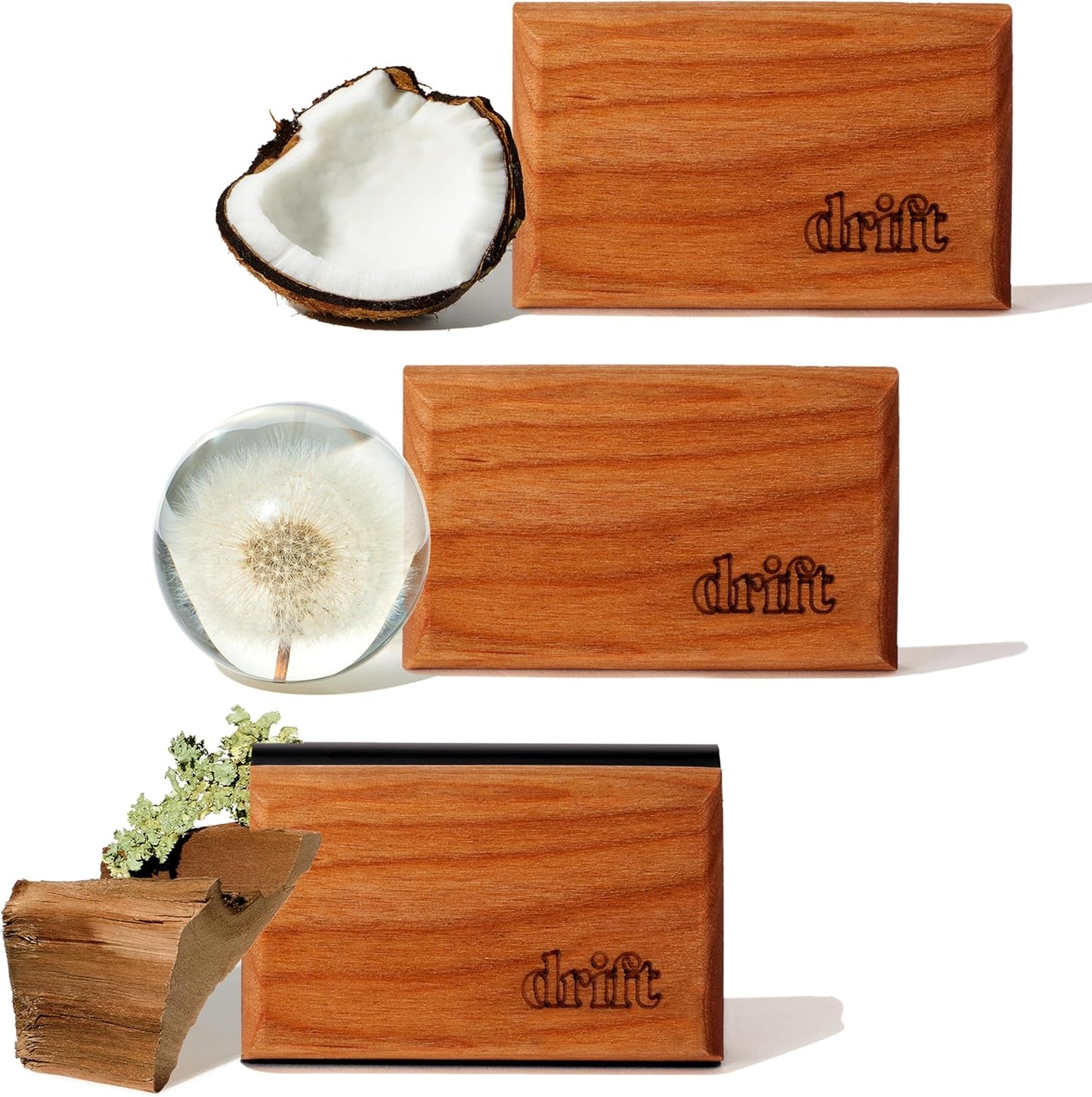 Drift Car Air Freshener - The Original Wood Air Freshener - Car Odor Eliminator - Long Lasting Scent - Auto Accessories - Metal Clip - Essential Oils - Clean Ingredients - Cabana Scent Starter Kit