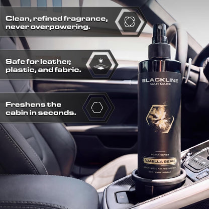 Blackline Car Care - Ocean Breeze Car Air Freshener Spray, Premium Odor Eliminator for Cars, Trucks, RVs, SUV, or Home Use - 8 fl OZ - Air Freshener - Ocean Breeze Spray