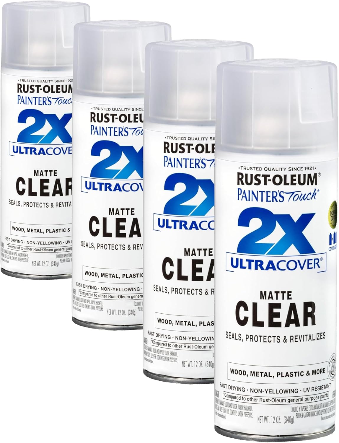 Rust-Oleum 334029 Painter's Touch 2X Ultra Cover Spray Paint, 12 oz, Gloss Clear - Colors D