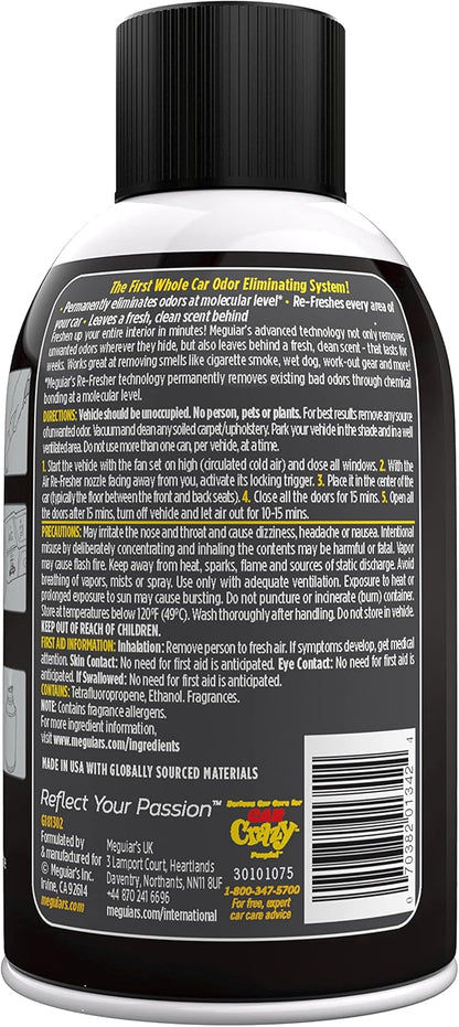 Meguiar’s Whole Car Air Refresher Odor Eliminator, Summer Breeze, 2 Oz— Car Air Freshener For Commuters, Detailers; Mist Refreshes Cabin For Sedan, Suv, Truck, Van