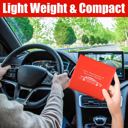 Pacific Mailer Auto Registration and Insurance Card Holder 2 Packs Car Document ID Holder Glove Box Organizer Car Accessories, Black