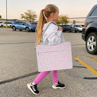 MENZOKE Kids Travel Tray for Toddler Car Seat, Road Trip Activities for Kids with iPad Holder Stand & Dry Erase Board, Road Trip Essentials Accessories Lap Tray as Travel Gifts for Kid, Pink
