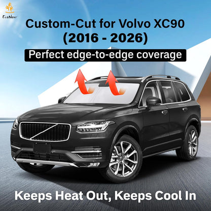 EcoNour Car Windshield Sun Shade | 2025 Upgraded Innovative No-Light-Pass Technology for Maximum Coverage | Foldable Sun Shade Keeps Your Vehicle Cool | Must-Have Car Accessories | Small (59" x 29") - Colors K