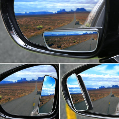 Blind Spot Mirror for Cars LIBERRWAY Car Side Mirror Auto Wide Angle Convex Rear View Stick On Design, Adjustable, 2 Pack