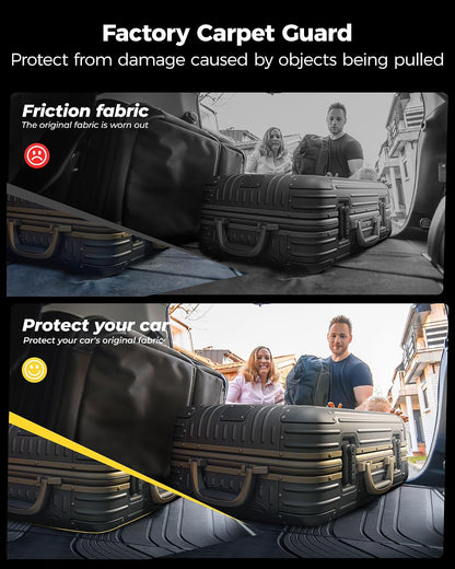 3W Floor Mats & Cargo Liner Fit for 2021 2022 2023 2024 2025 2026 Chevy Tahoe/GMC Yukon/Cadillac Escalade 7 Seat, TPE All Weather Custom Fit Car Accessories Heavy Duty Rubber Full Set Trunk Mats - Colors B