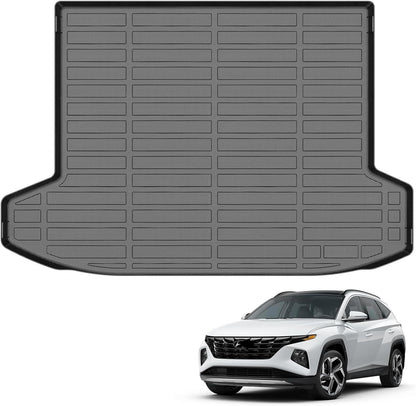 Auxko All Weather Floor Mat & Cargo Mat Fit for 2026 2025 2024 2023 2022 Hyundai Tucson Hybrid(Not PHEV) TPE Liner Tucson Accessory Set All Season Odorless Anti-Slip Floor Liner