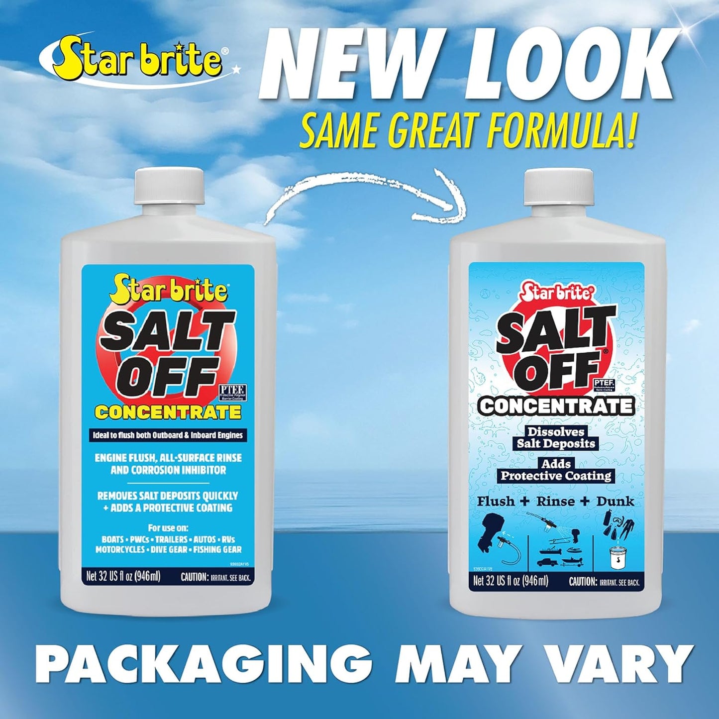 STAR BRITE Salt Off Concentrate - Ultimate Salt Remover Wash & Marine Engine Flush for Boats, Vehicles, Trailers, and More - 128 OZ Gallon (093900N)