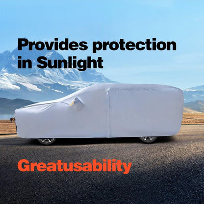 Large SUV Car Cover for Chevy Suburban 100% Waterproof All Weather, Heavy Duty Outdoor Full Exterior Covers Rain Sun Wind UV Protection. - Colors A