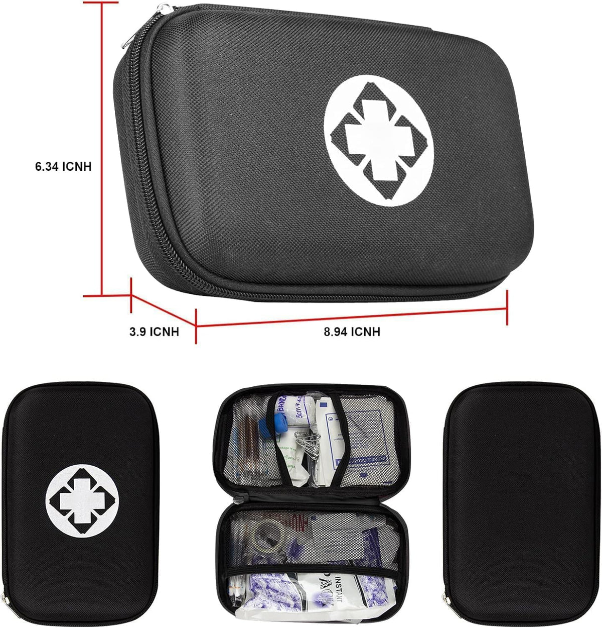 276PCS First Aid Kit Home Car Camping Hiking Emergency Supplies Small Compact Lovely Bag for School Outdoor, Basic Outdoor Essentials Survival Kit for Travel AMORNING