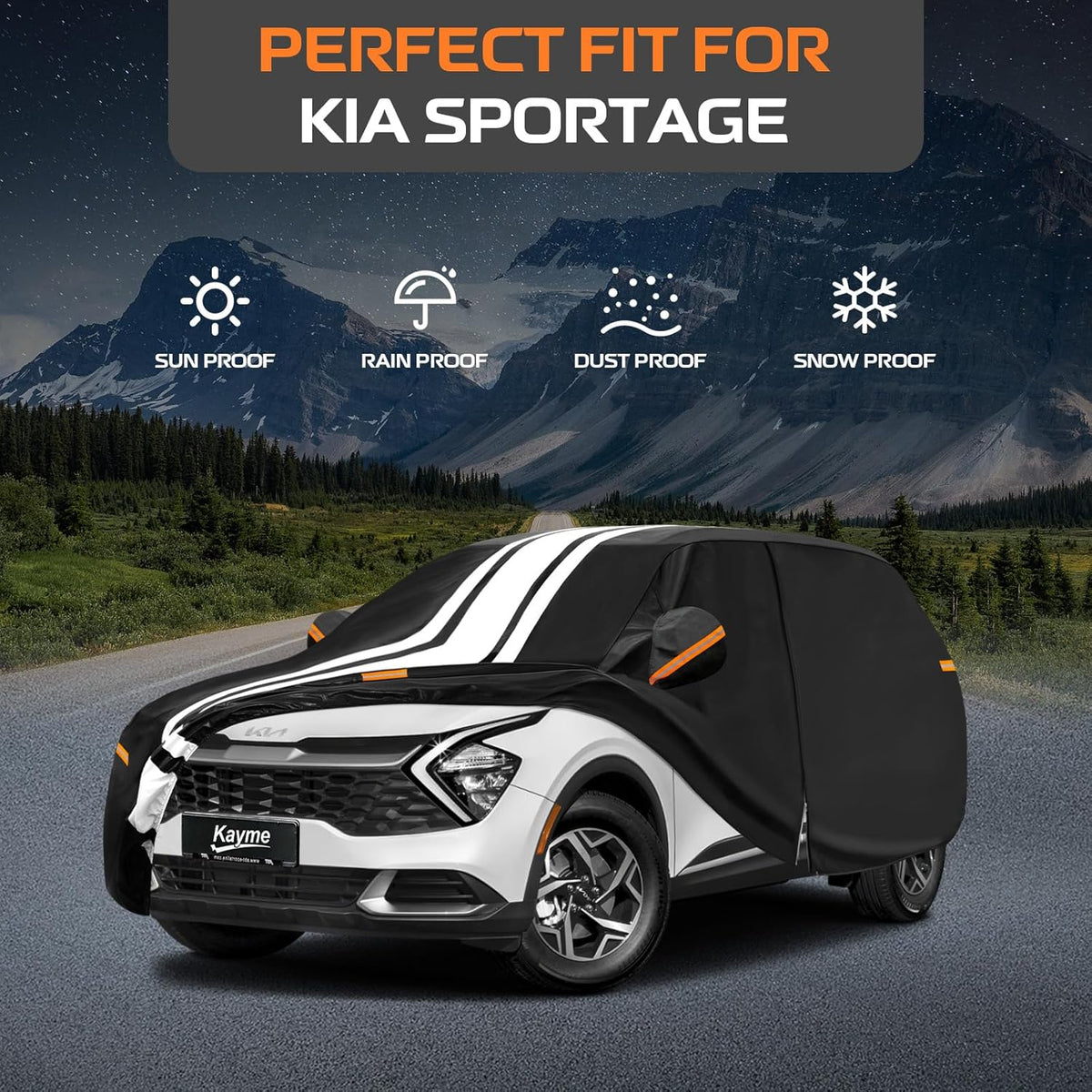 Kayme Heavy Duty Car Cover Custom Fit for BMW 3 Series 320i 325i 328i 330i 335i (1982-2026), Outdoor Full Exterior Cover with Tape and Towel, Rain Snow Sun UV Protection. - Colors B