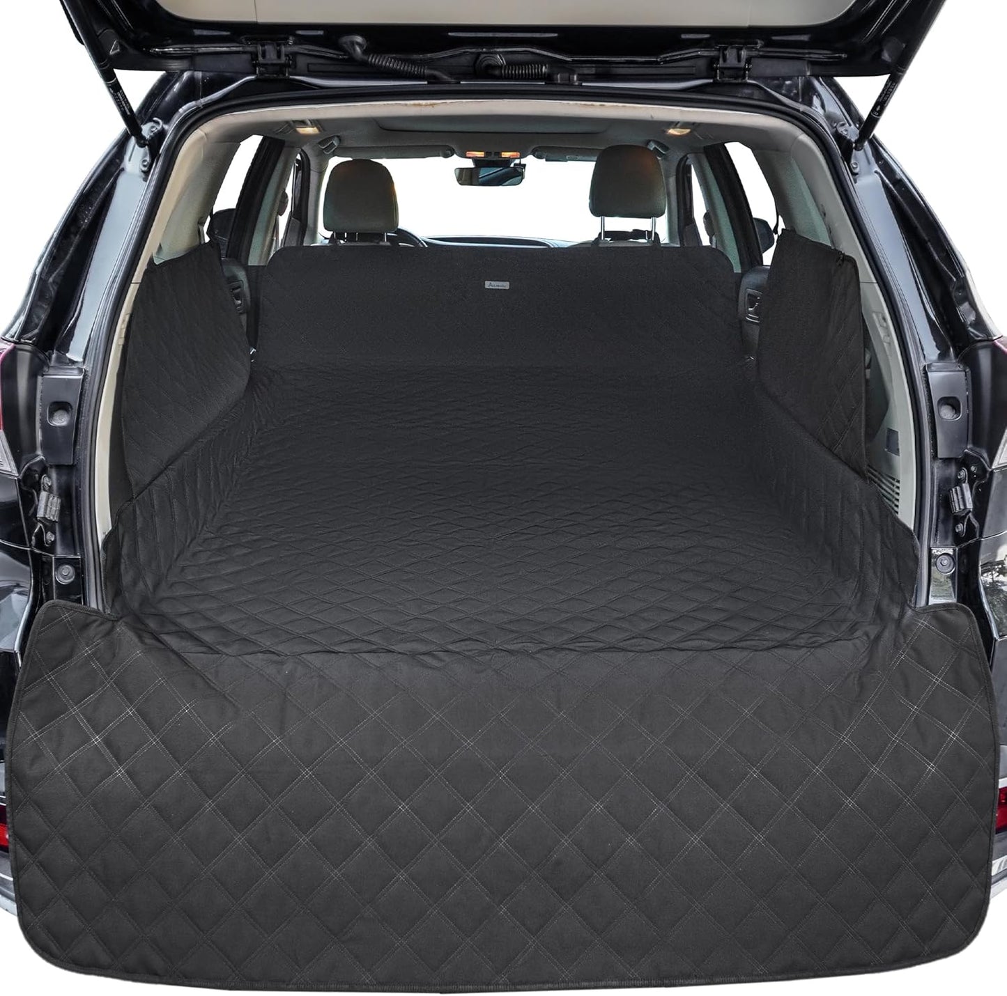 ALLANSING SUV Cargo Liner for Dogs - Heavy-Duty 900D Oxford Waterproof Pet Cargo Protector with 3-Sided Zippered All-Round Protection & TPU Suction Cups, Fits Compact SUVs