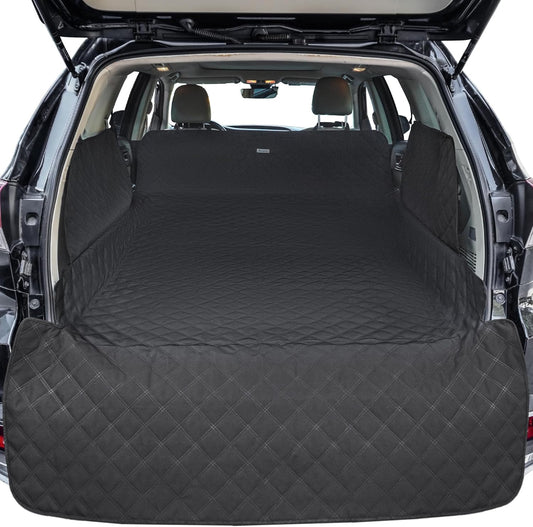 ALLANSING SUV Cargo Liner for Dogs - Heavy-Duty 900D Oxford Waterproof Pet Cargo Protector with 3-Sided Zippered All-Round Protection & TPU Suction Cups, Fits Compact SUVs