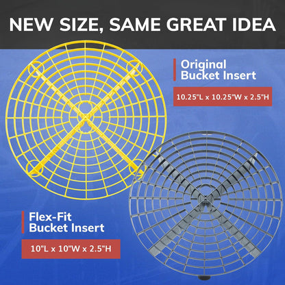 Grit Guard Flex Fit Bucket Insert - Removes Dirt from Wash Mitt for Car Detailing, 10” Diameter, 4 Self-Adjusting Tabs, Fits Car Wash Buckets from Auto Part Stores - Made in the USA