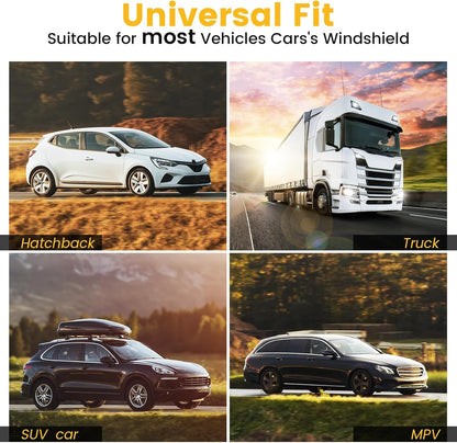 Car Windshield Sun Shade - Foldable Car Sun Shade Windshield for Front Window, Reflector Sunshade Offers Ultimate Protection for Cars Interior (55.2 x 31.5 in)