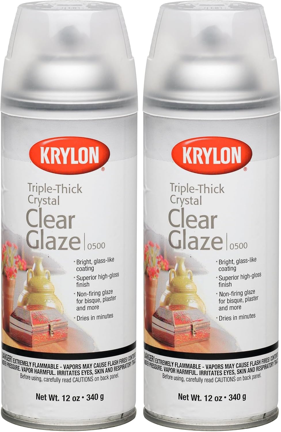 Krylon I00500A07 12-Ounce Triple Thick Clear Glaze Aerosol Spray,High-Gloss