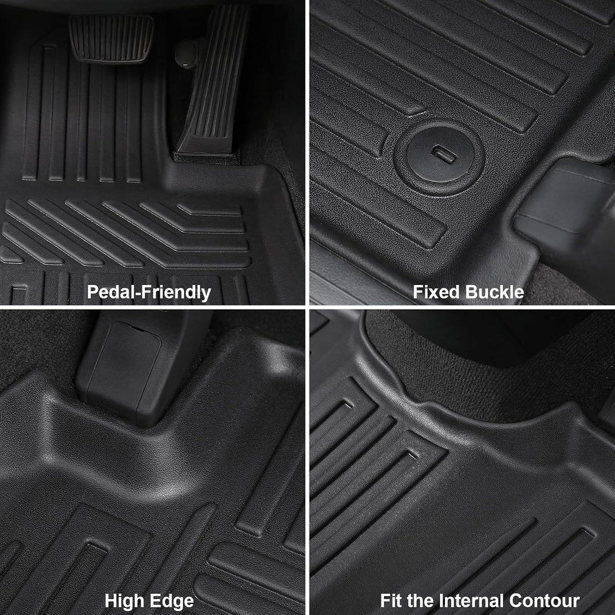 Floor Mats for Hyundai Elantra Gas 2021-2026, All Weather Floor Mats Trunk Cargo Liner and Door Sill Guards Accessories, Full Coverage Set (Not fit Hybrid Models)