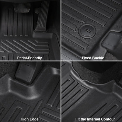 Floor Mats for Hyundai Elantra Gas 2021-2026, All Weather Floor Mats Trunk Cargo Liner and Door Sill Guards Accessories, Full Coverage Set (Not fit Hybrid Models)