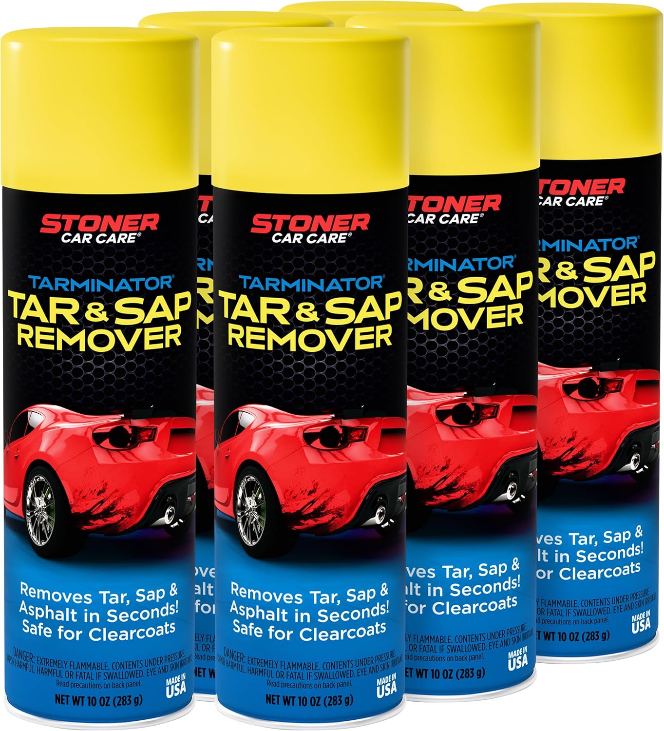 Stoner Car Care 91154 Tarminator Tar, Sap, and Asphalt Remover – Fast Acting Tar and Sap Remover for Cars – Clear Coat Safe Auto Cleaner for Paint, Chrome and Wheels – 10 oz