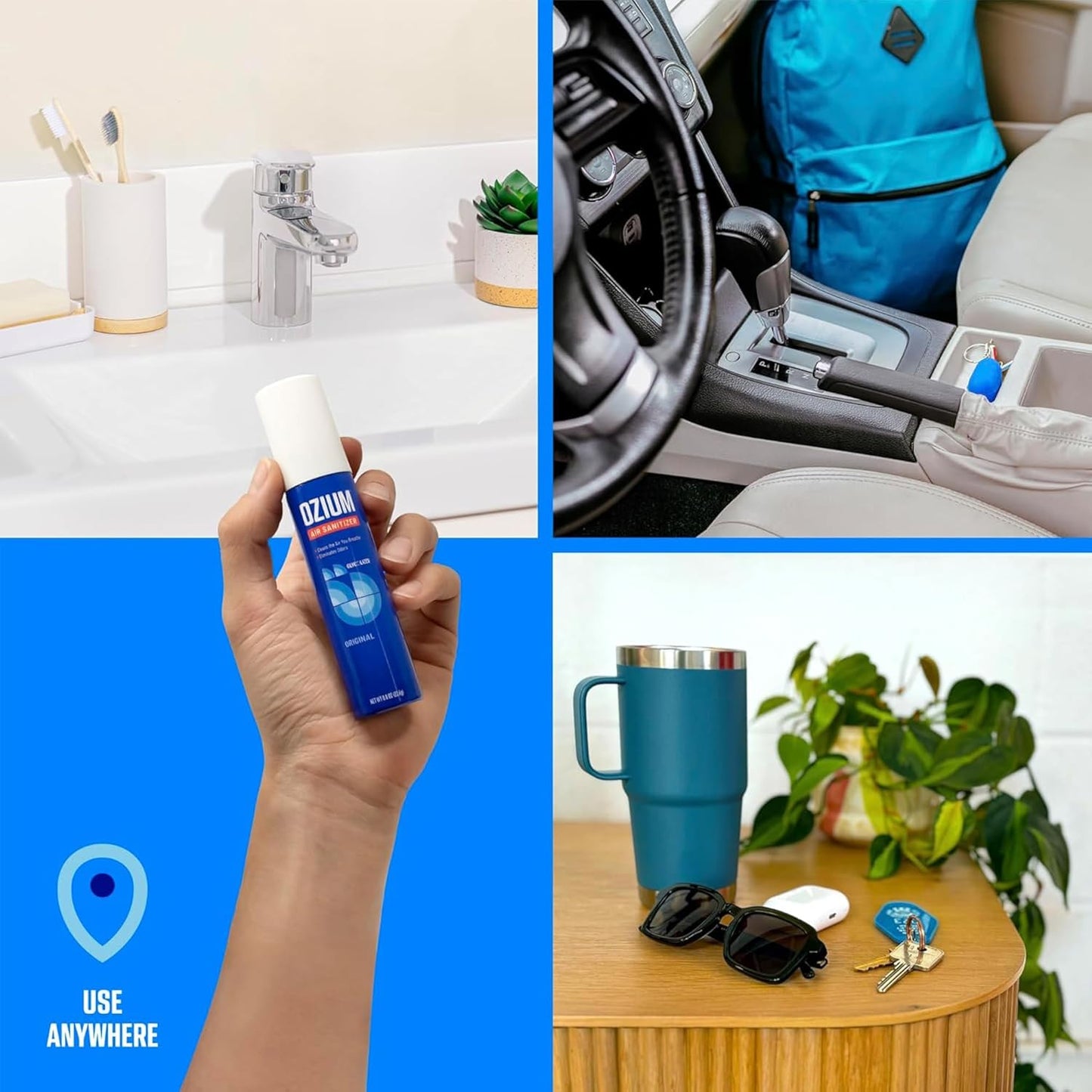 Ozium . Air Sanitizer & Odor Eliminator for Homes, Cars, Offices and More, Outdoor Essence, 0.8 Oz( Pack of 6) (packaging may vary)