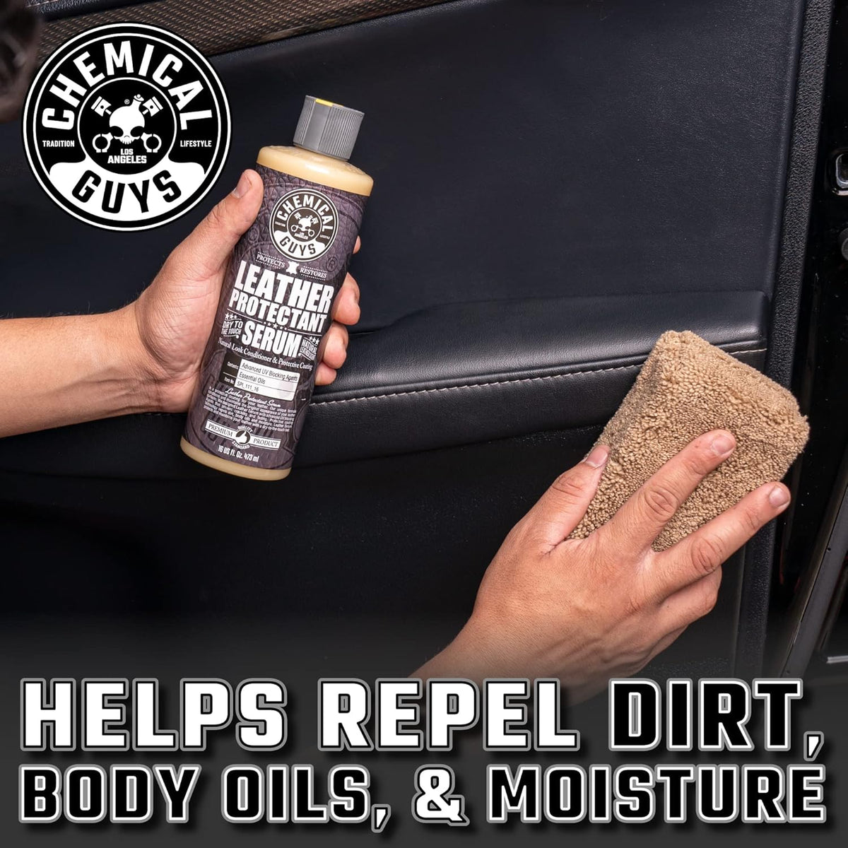 Chemical Guys Leather Conditioner, Vintage Series - Conditions, Nourishes, and Protects Natural, Synthetic, and Faux Leather Seats, Interiors, Apparel & Accessories, 16 fl oz