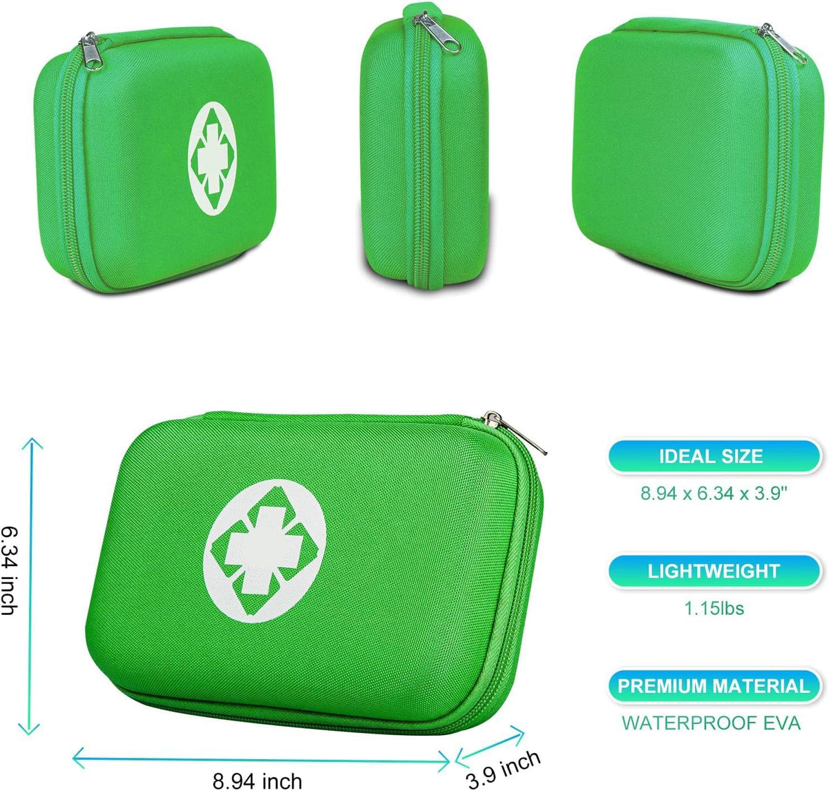 276PCS First Aid Kit Home Car Camping Hiking Emergency Supplies Small Compact Lovely Bag for School Outdoor, Basic Outdoor Essentials Survival Kit for Travel AMORNING