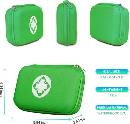 276PCS First Aid Kit Home Car Camping Hiking Emergency Supplies Small Compact Lovely Bag for School Outdoor, Basic Outdoor Essentials Survival Kit for Travel AMORNING