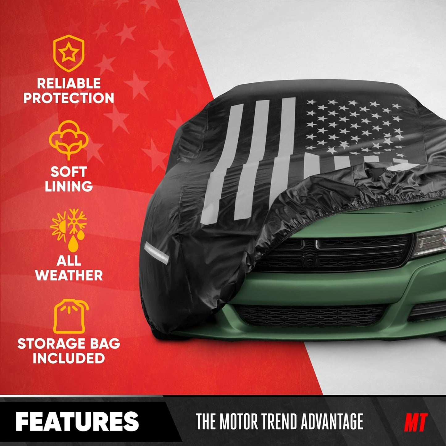 Motor Trend SafeKeeper Heavy Duty Car Cover Waterproof All Weather, Multi-Layered Truck SUV Car Cover for Snow Rain Sun UV Protection, Full Exterior Car Covers for Automobiles (Fits up to 190" Length)