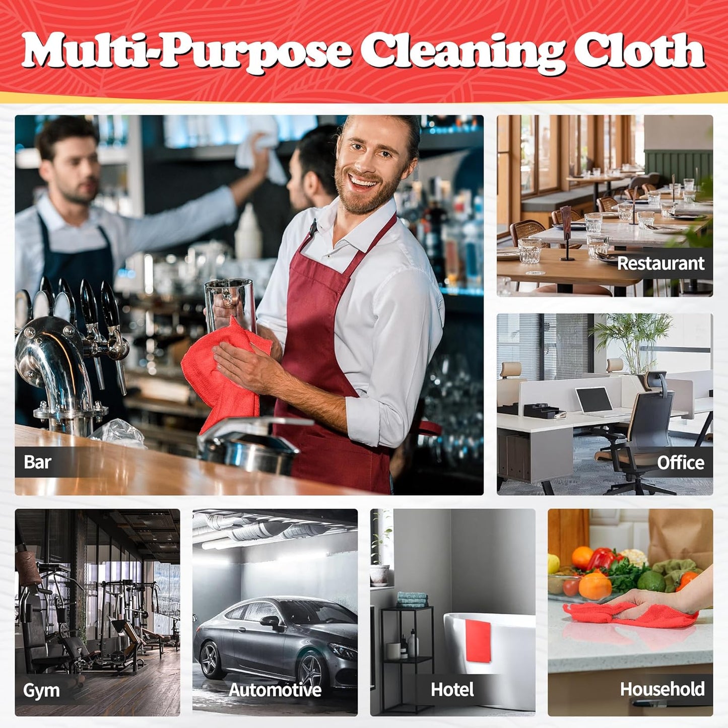 FIXSMITH Shop Towels, Pack of 200, Grey Microfiber Cleaning Cloth Bulk, Microfiber Towels for Cars, All-Purpose Absorbent Cleaning Rags, Dust Cloth for Automotive, Mechanic, Garage, 11.5 x 11.5 inch