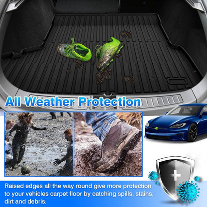Rav4 Cargo Liner - Trunk Mat for Toyota RAV4 2019-2024 2025, All Weather Cargo Mat for rav4 Accessories, Heavy Duty (Fit for All Models)