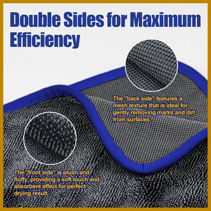 Airlab Microfiber Towels for Cars Wash Drying Thick Plush Cleaning Cloth Auto Detailing Super Absorbent for Interior & Exterior Lint Free, Streak Free, 16" X 16", 800 GSM, Pack of 4
