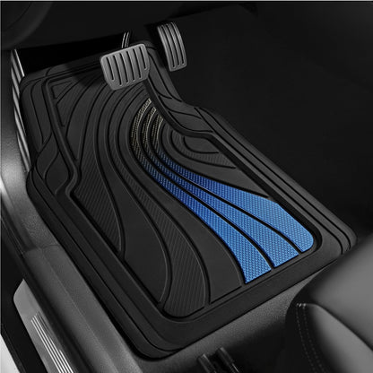 Road Comforts Car Floor Mats Full Set – Front & Rear Car Floor Mats with Aluminum Design, Anti-Slip Backing, All-Weather Protection, Trim-to-Fit Car Mats for Most Sedans, SUVs & Vans -All Pink