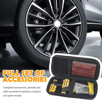 30PCS Car Tire Plug Kit,Essential Car Emergency Flat Tire Repair Kit Contains Drill/Rubber Repairs Screws/Cars Tires Repair Plugs,Professional Tubeless Tires Patch Kits for Cars
