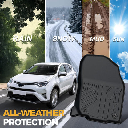 Floor Mats for Toyota Sienna 2021-2026, All Weather Floor Mats Lower Trunk Cargo Liner Accessories, Full Coverage Set (Fit 8-Seat with Spare Tire)