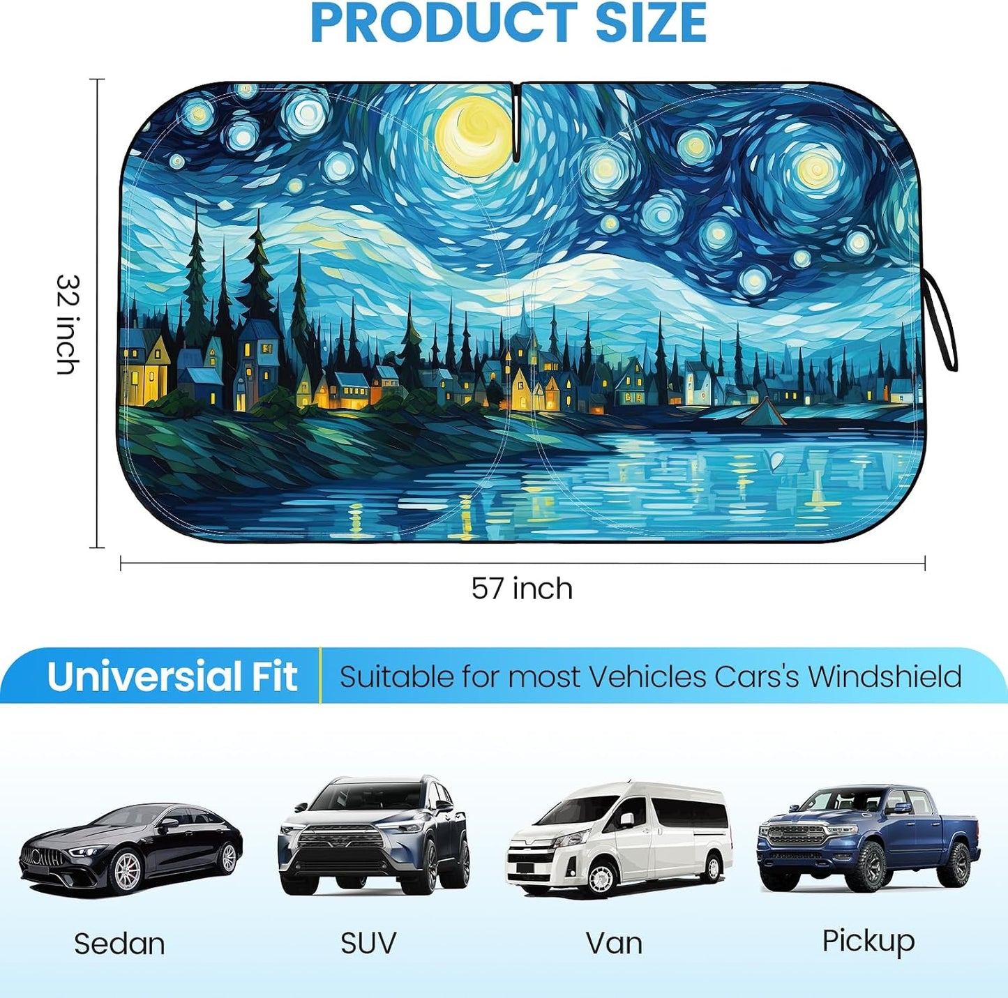 Windshield Sun Shade - Windshield Sun Shade Foldable Offers Ultimate Protection for Car Interior UV Protection Car