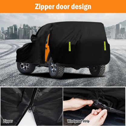 Car Cover Custom Fit for Toyota Corolla 2000-2025, Honda Civic 1991-2025, Waterproof All Weather Full Exterior Cover Rain Sun Protector Car Cover with Door Zipper