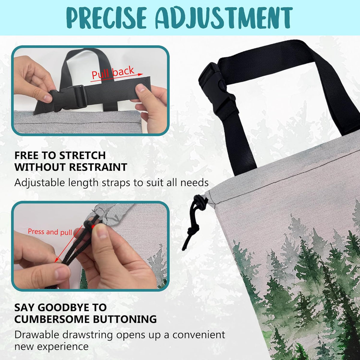 Car Garbage Bag Colorful Floral Spring Daisy Drawstring Car Trash Bag Hanging for Back Seat with Adjustable Buckle Canvas Vehicle Trash Can Easy-to-Install