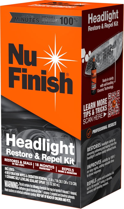 5-in-1 Complete Detailer Spray with Towel by Nu Finish, Preserves and Protects Car Detailing, Includes 1 Microfiber Towel, 22 Oz Spray