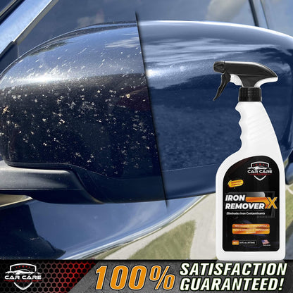 Car Care Iron Remover X, Car Detailing Iron Rust Remover-Wheel, Paint, Ceramic-Cleaner-Car Cleaner Exterior Care Products, Colorless Rim Cleaner, Decal Remover-Use Before Clay Bar (128 Fl Oz Gallon)