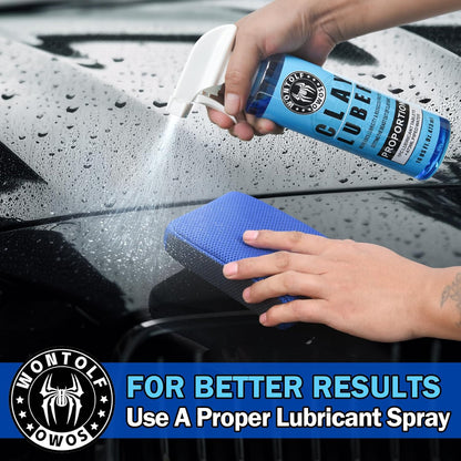 2 Pack 2 in 1 Clay Scrubber Car Clay Bar Auto Detailing Kit, Car Clay Wash Sponge, Premium Grade Magic Clay Mitt Towel, Easily Cleans Paint Contaminants, Debris, and Road Grime Light Overspray
