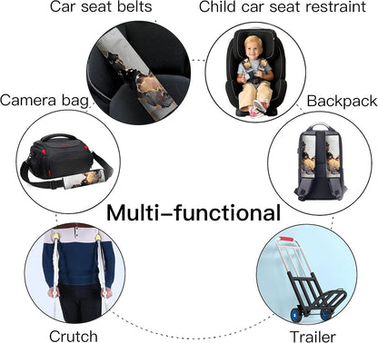 Car Seat Belt Pad Cover, 2-Pack Soft Car Safety Seat Belt Strap Shoulder Pad for Adults and Children, Suitable for Car Seat Belt, Backpack, Shoulder Bag (Pretty Mandala)
