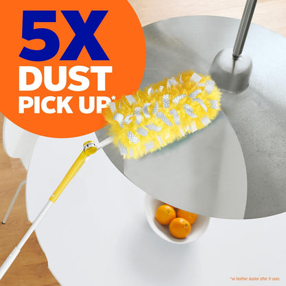 Swiffer Duster Kit with 3 ft Extendable Handle, Heavy Duty Dusting Starter Kit with 3 Refills, for Ceiling Fans, Vents and Hard to Reach Places