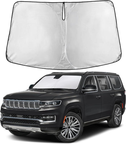EcoNour Car Windshield Sun Shade | 2025 Upgraded Innovative No-Light-Pass Technology for Maximum Coverage | Foldable Sun Shade Keeps Your Vehicle Cool | Must-Have Car Accessories | Small (59" x 29") - Colors L
