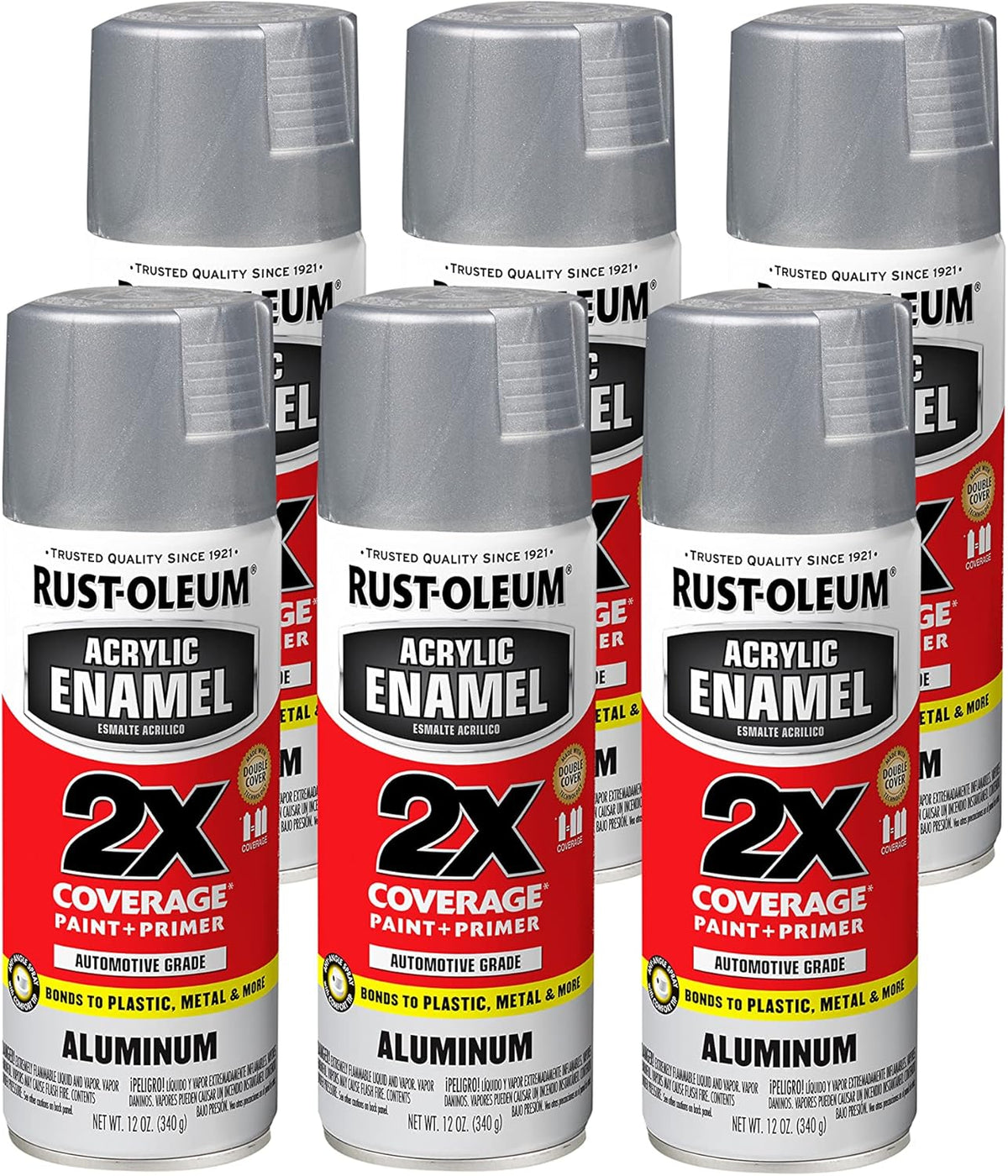 Rust-Oleum 271903 Acrylic Enamel 2X Spray Paint, 12 oz, Gloss Black, (Pack of 1)