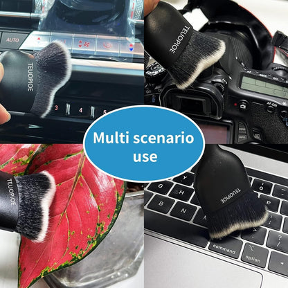 Car Interior Cleaning Brush, Car Duster Interior,Car Detailing Brush Dusting Brush,Car Interior Cleaning Tool, Auto Soft Hair Car Brush,Auto Interior Dust Brush for Air Vents(Brown)