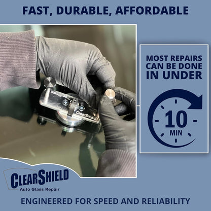 Clearshield Windshield Repair Kit - Window Rock Chip Repair Kit - Cracked Windshield Repair Kit - Auto Glass Repair Kit for 200+ Repairs