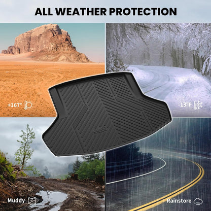 LASFIT Floor Mats for Honda CR-V 2026 2025 2024 2023 (Gasoline & Hybrid & e:FCEV), All Weather TPE Custom Fit Anti-Slip Pet Friendly Car Liners, 1st & 2nd Row Black
